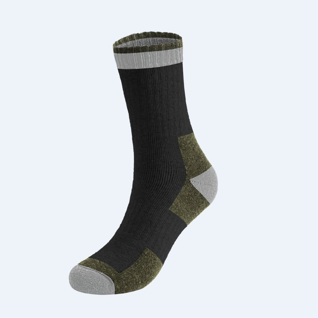 Chaussettes d'hiver en laine grande taille (5 paires) - Vert armée - EU40-47(US7-12.5) - image 6