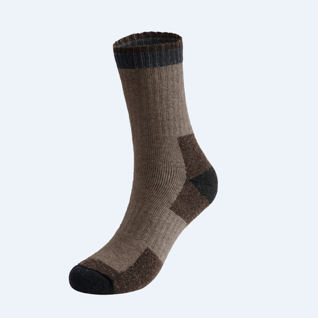 Chaussettes d'hiver en laine grande taille (5 paires) - Brun - EU40-47(US7-12.5) - image 8