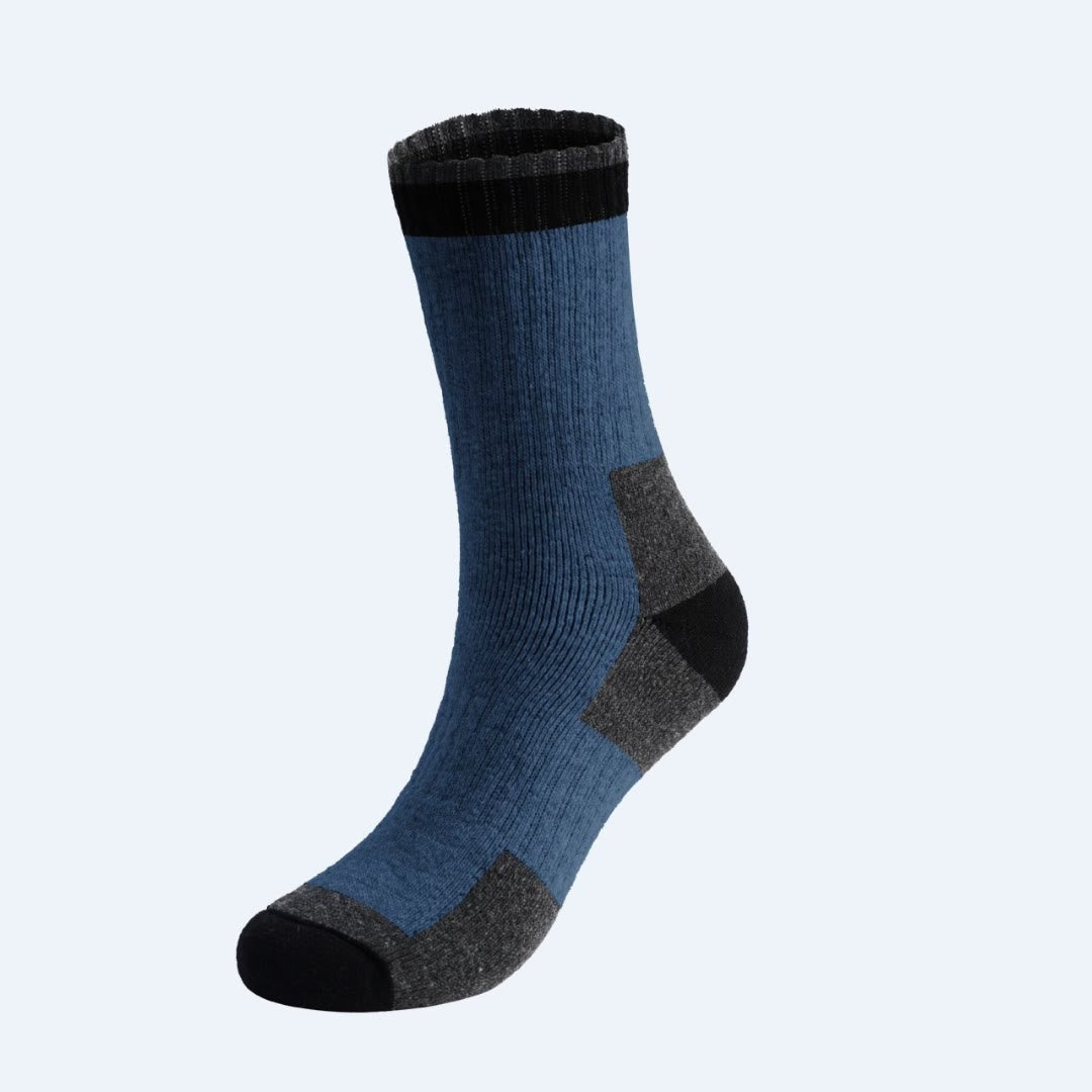 Chaussettes d'hiver en laine grande taille (5 paires) - Bleu - EU40-47(US7-12.5) - image 7