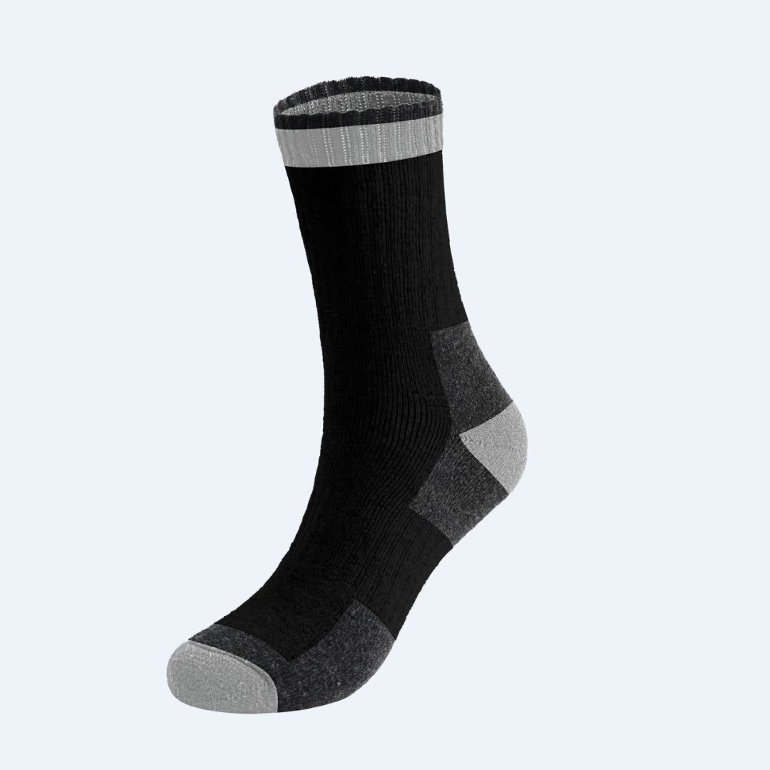 Chaussettes d'hiver en laine grande taille (5 paires) - Noir - EU40-47(US7-12.5) - image 5