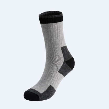Chaussettes d'hiver en laine grande taille (5 paires) - Gris clair - EU40-47(US7-12.5) - image 9
