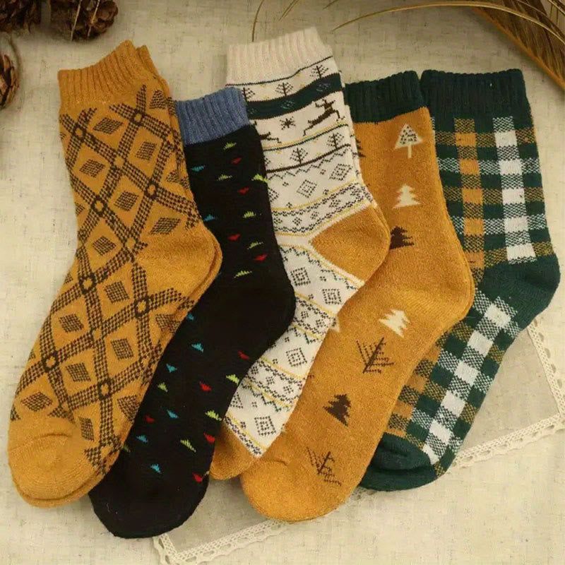 Chaussettes rétro Diamond Quarter (5 paires) - Multicolore - EU36-40(US3-7) - image 2