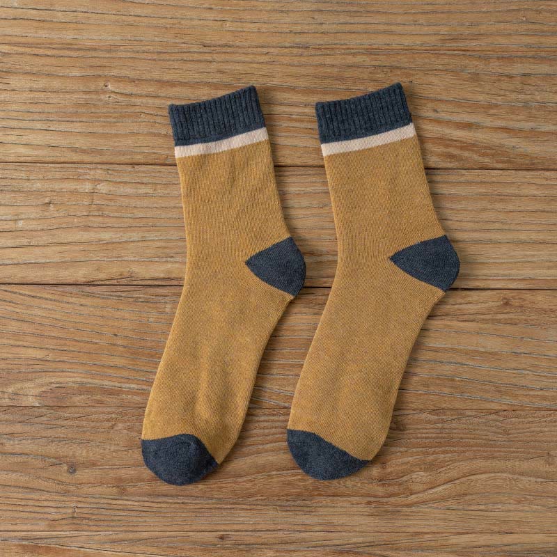 Chaussettes classiques tendance grande taille (7 paires) - Jaune - EU39-43(US6-9) - image 16