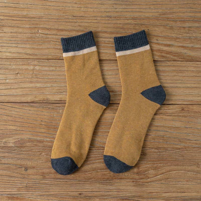 Chaussettes classiques tendance grande taille (7 paires) - Jaune - EU39-43(US6-9) - image 16