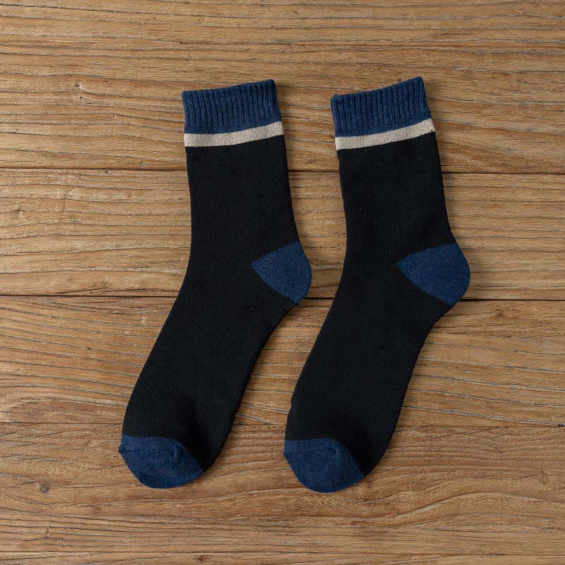Chaussettes classiques tendance grande taille (7 paires) - Noir - EU39-43(US6-9) - image 10