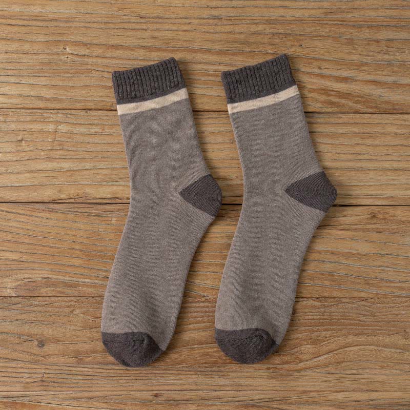 Chaussettes classiques tendance grande taille (7 paires) - Café - EU39-43(US6-9) - image 12
