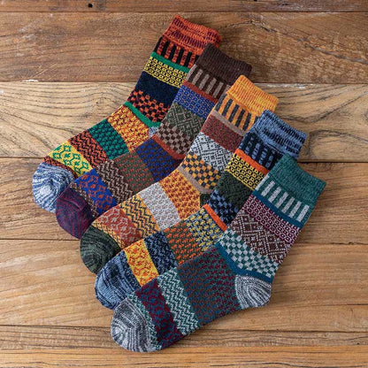 Chaussettes rétro à double aiguille grande taille (5 paires) - image 3