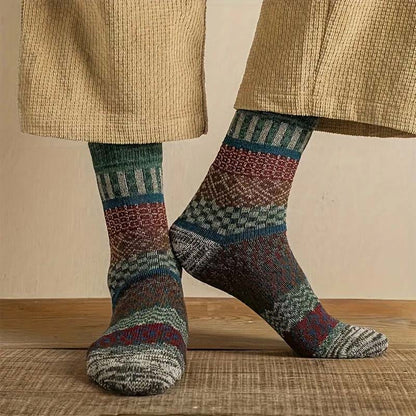 Chaussettes rétro à double aiguille grande taille (5 paires) - image 1