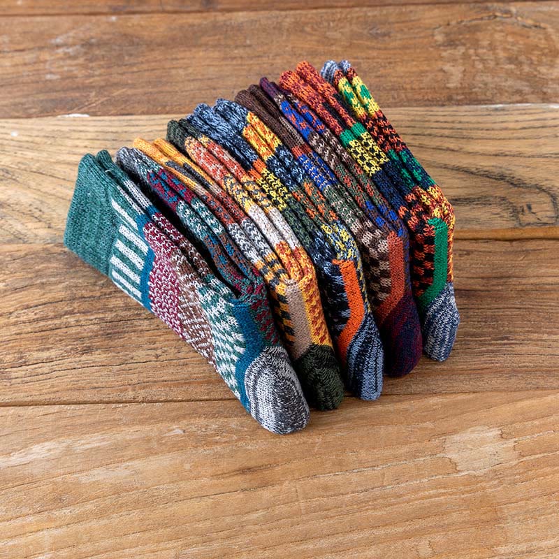 Chaussettes rétro à double aiguille grande taille (5 paires) - image 5