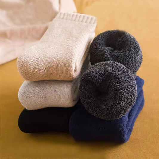 Chaussettes en laine unie (5 paires) - Multicolore - EU39-44(US6-10) - image 0