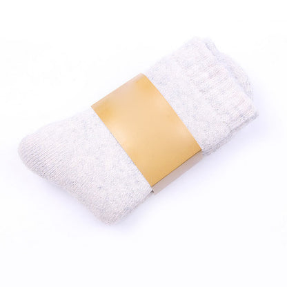 Chaussettes en laine unie (5 paires) - Gris - EU39-44(US6-10) - image 2