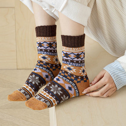 Chaussettes épaisses de style ethnique (5 paires) - image 2