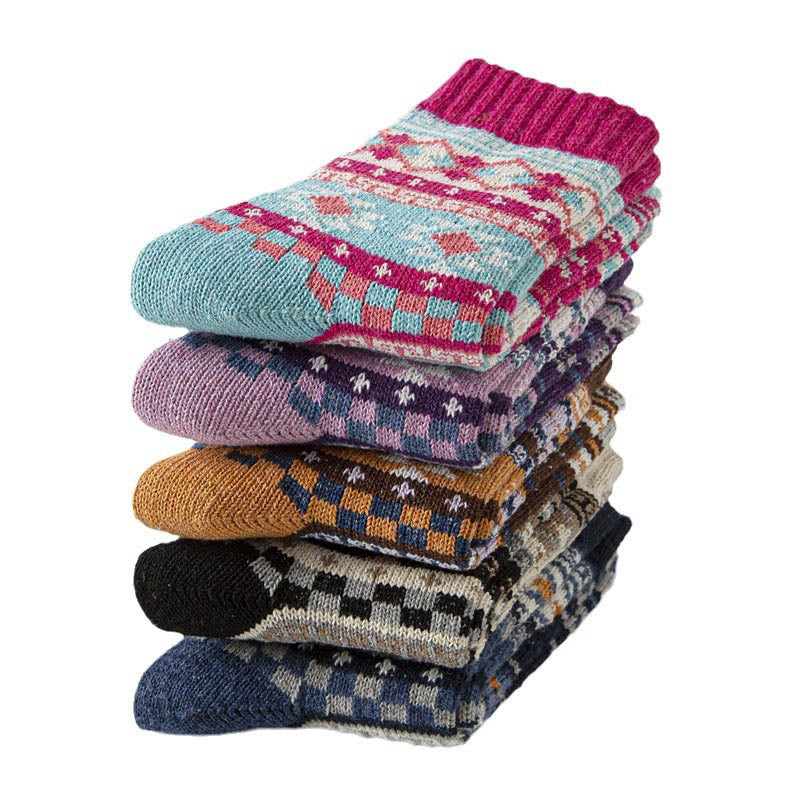 Chaussettes épaisses de style ethnique (5 paires) - image 10