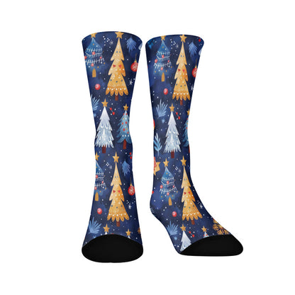 Chaussettes courtes sapin de Noël - Bleu - EU37-44 (US4-10) - image 3