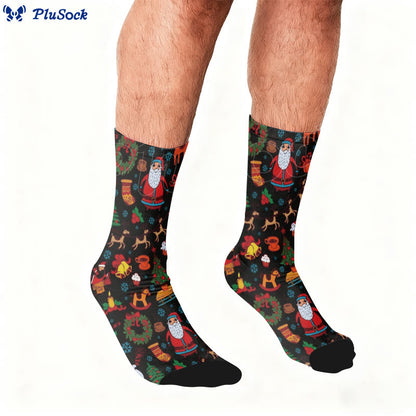 Chaussettes Père Noël et Élan - image 2