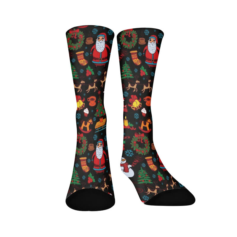 Chaussettes Père Noël Elk Quarter Grande Taille - Noir - EU37-44 (US4-10) - image 3
