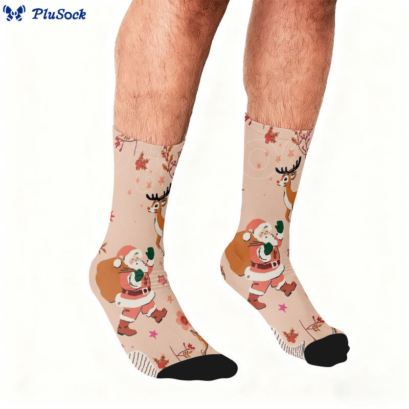 Chaussettes Père Noël roses grande taille - image 2