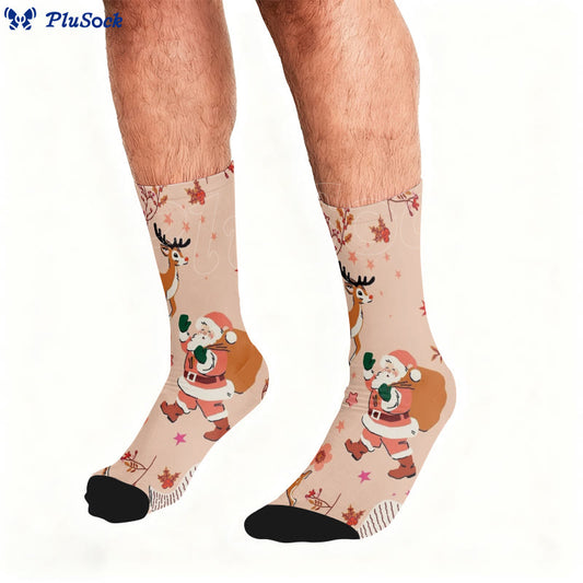 Chaussettes Père Noël roses grande taille - image 0