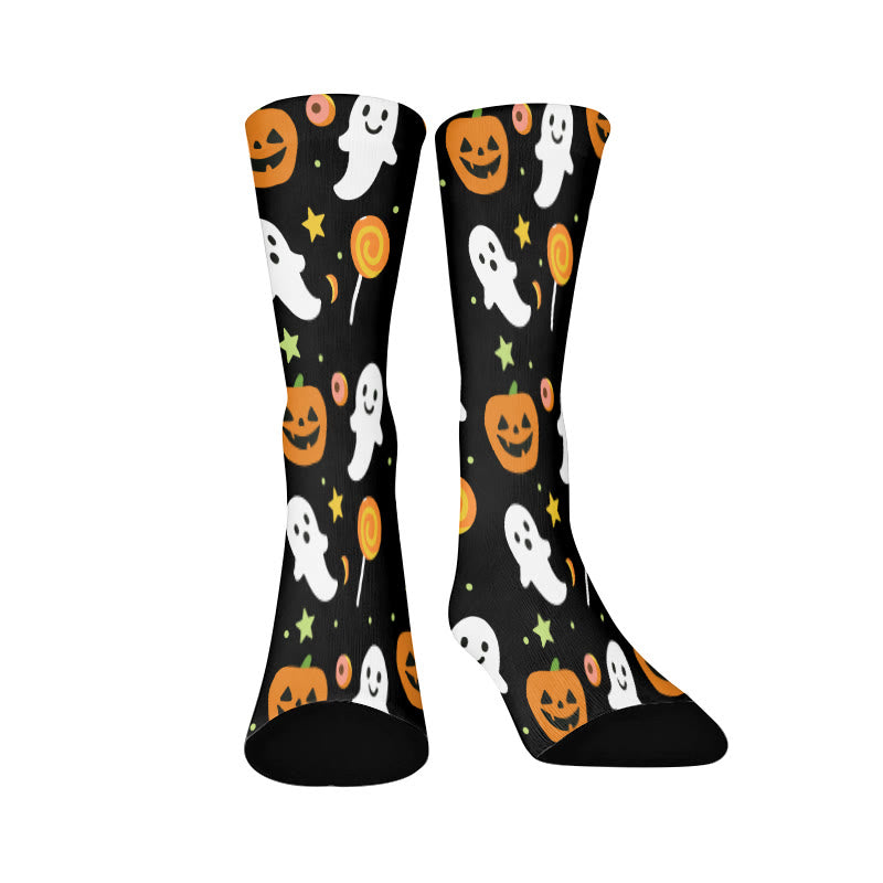 Chaussettes quart de citrouille maléfique grande taille - Noir - EU37-44 (US4-10) - image 3