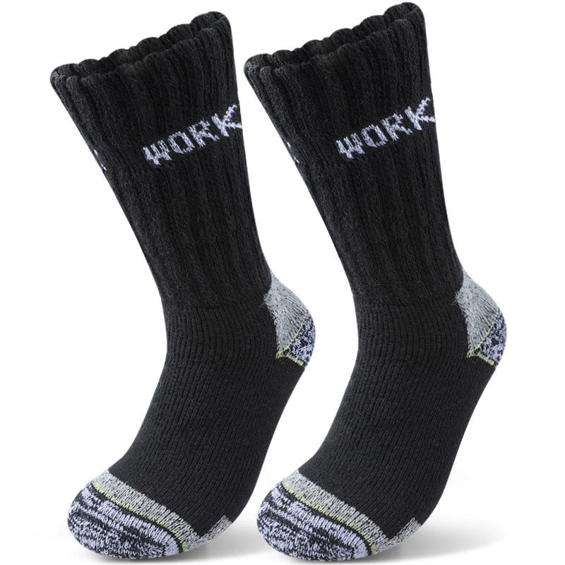 Chaussettes longues épaisses de protection contre le froid (3 paires) - Noir - EU39-45 (US6-11) - image 2