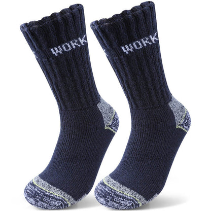 Chaussettes longues épaisses de protection contre le froid (3 paires) - Bleu marine - EU39-45 (US6-11) - image 1
