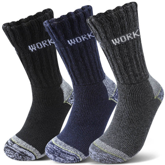 Chaussettes longues épaisses de protection contre le froid (3 paires) - Multicolore - EU39-45 (US6-11) - image 0