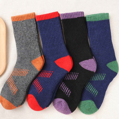 Chaussettes de randonnée en laine grande taille (4 paires) - Multicolore - EU36-42(US3-8.5) - image 6