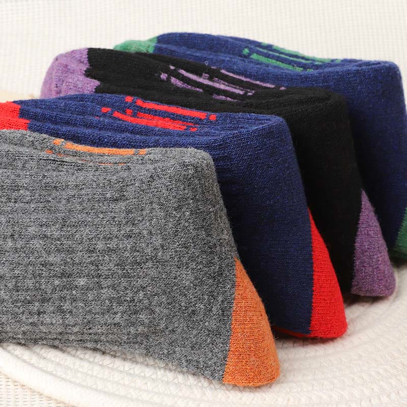 Chaussettes de randonnée en laine grande taille (4 paires) - image 5