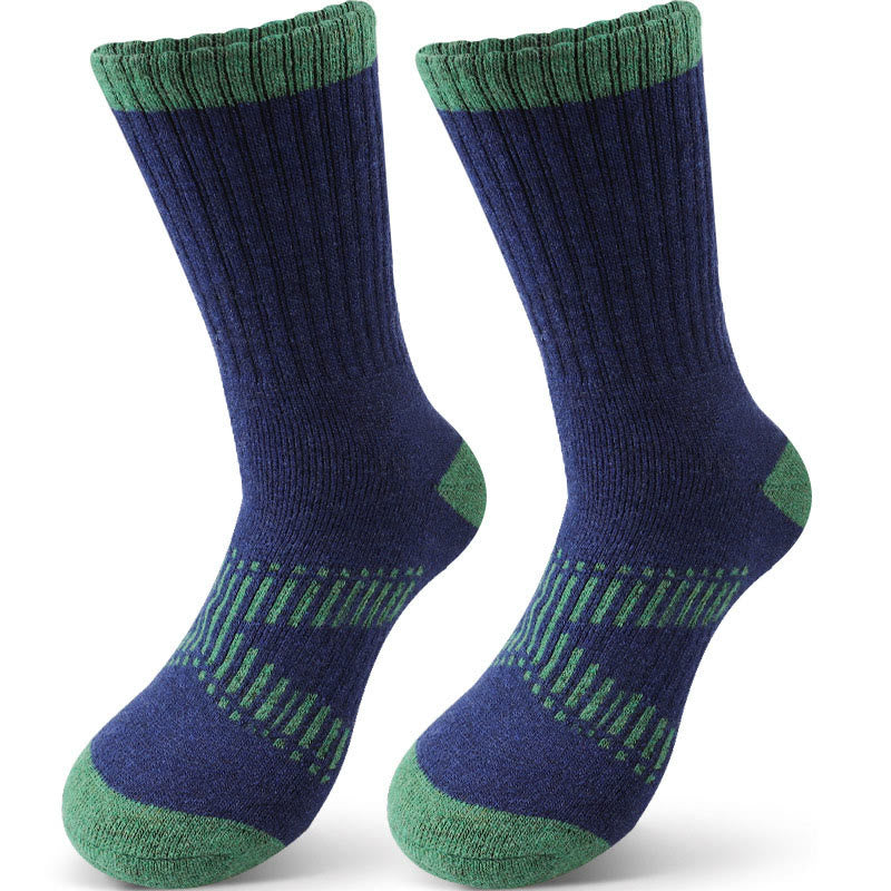 Chaussettes de randonnée en laine grande taille (4 paires) - Vert - EU36-42(US3-8.5) - image 4