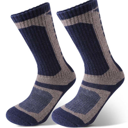 Chaussettes mi-mollet géométriques en laine grande taille (3 paires) - Kaki - EU39-45 (US6-11) - image 3