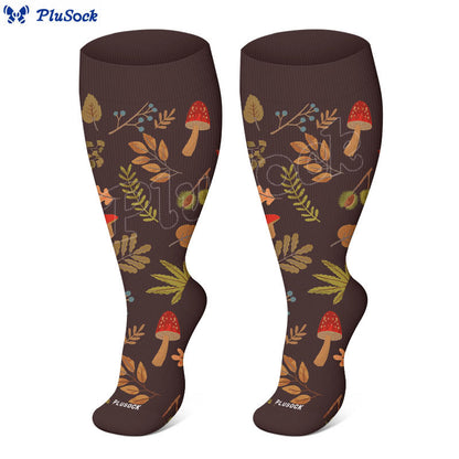 Chaussettes de compression grandes tailles Autumn Hedgehog - image 2