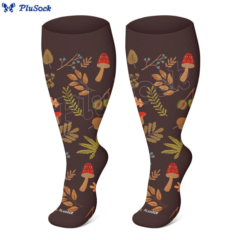 Chaussettes de compression grandes tailles Autumn Hedgehog - image 2