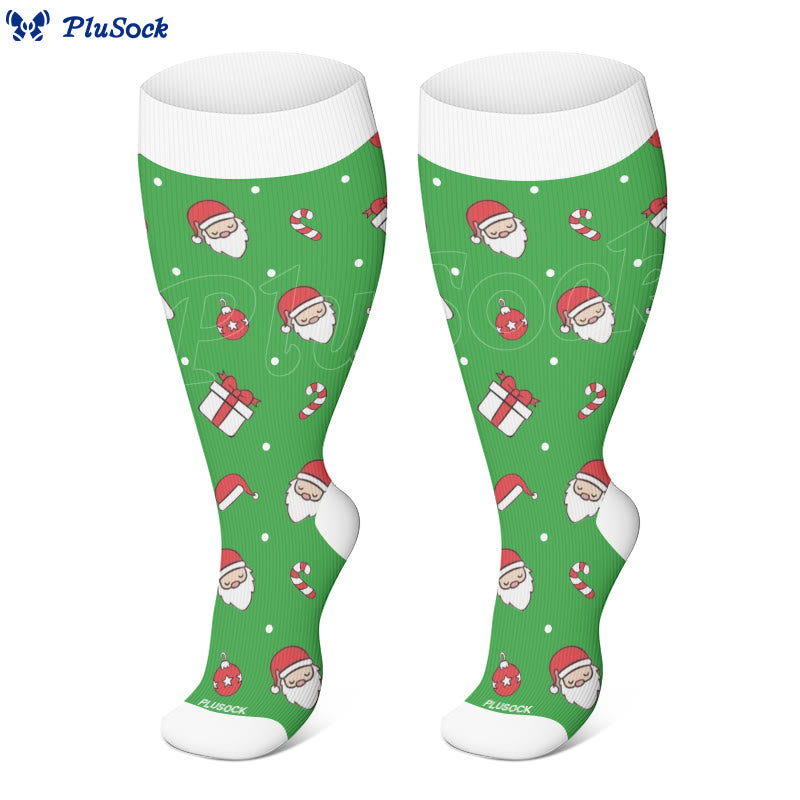Chaussettes de compression teckel bonhomme de neige grande taille (3 paires) - image 4