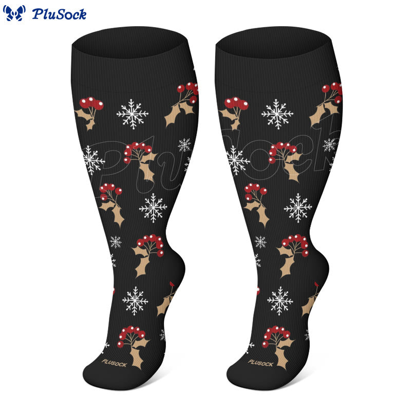 Chaussettes de compression teckel bonhomme de neige grande taille (3 paires) - image 2