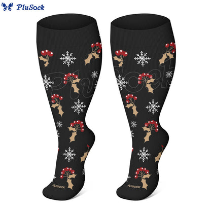 Chaussettes de compression teckel bonhomme de neige grande taille (3 paires) - image 2