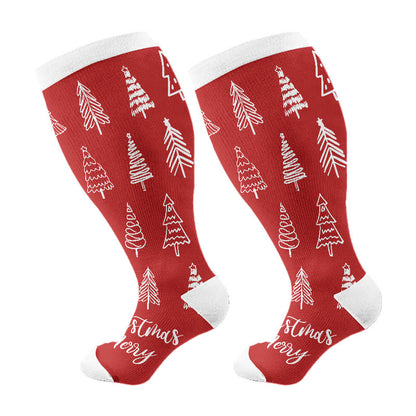 Chaussettes de compression Holiday Spirit grande taille (3 paires) - Rouge (1 paire) - 4XL - image 7
