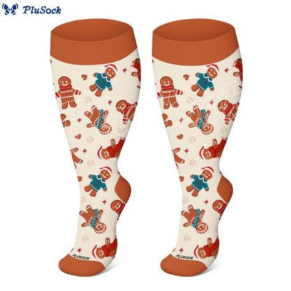 Chaussettes de compression adorables de Noël grande taille (3 paires) - image 2