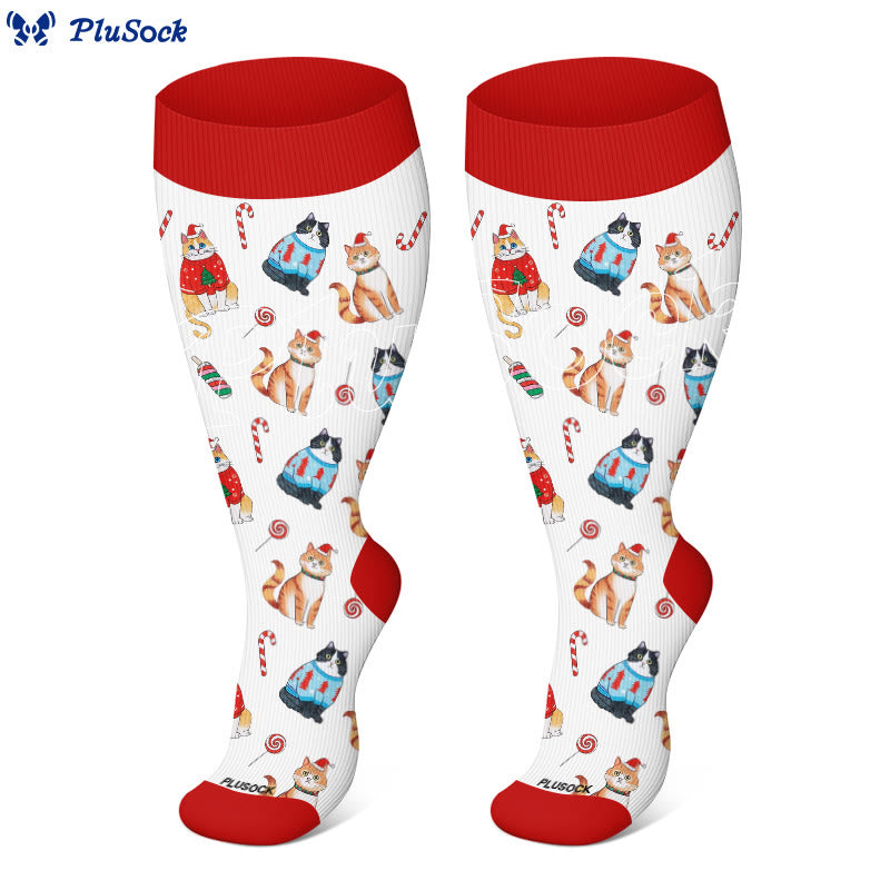Chaussettes de compression adorables de Noël pour grandes tailles - image 3