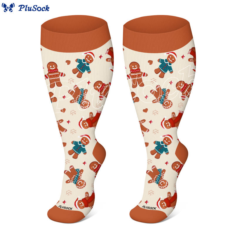 Chaussettes de compression adorables de Noël grande taille (3 paires) - image 2