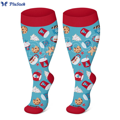 Chaussettes de compression adorables de Noël pour grandes tailles - image 4