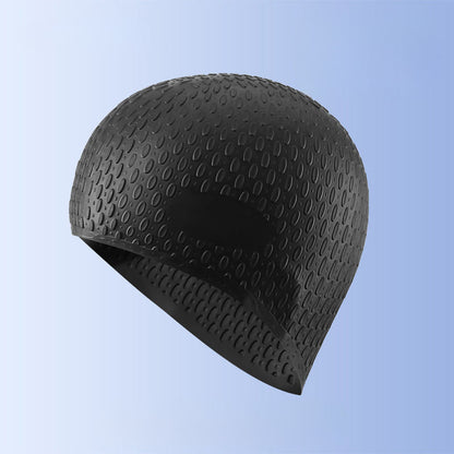 Bonnet de bain en silicone de couleur unie - Noir - One Size - image 6