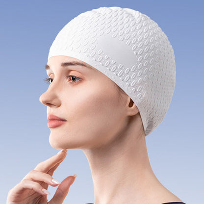 Bonnet de bain en silicone de couleur unie - image 2