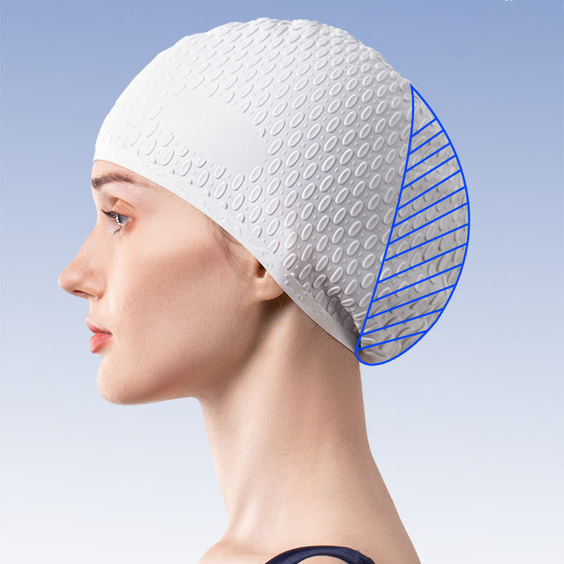 Bonnet de bain en silicone de couleur unie - image 4