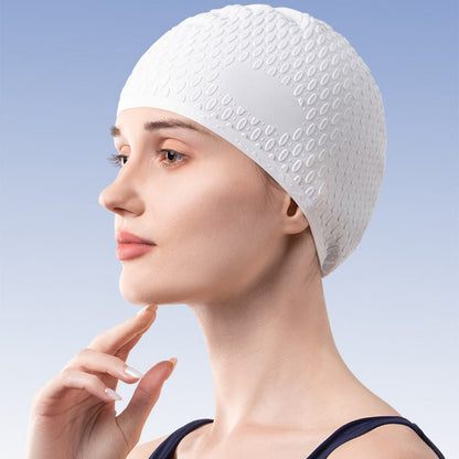 Bonnet de bain en silicone de couleur unie - image 0