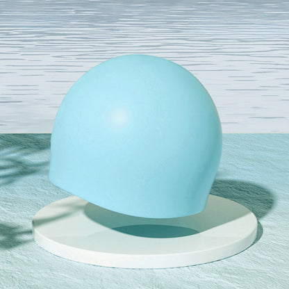 Bonnet de bain de couleur unie à haute élasticité - Bleu - One Size - image 6