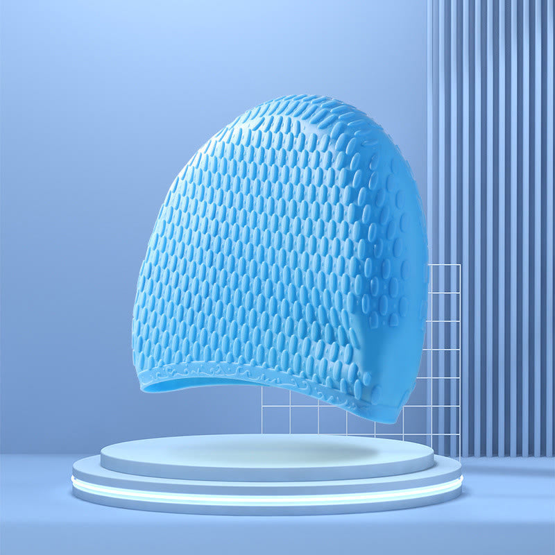 Bonnet de bain en forme de larme - Bleu - One Size - image 7