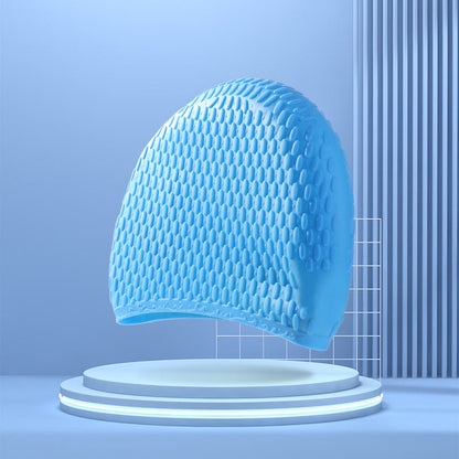 Bonnet de bain en forme de larme - Bleu - One Size - image 7