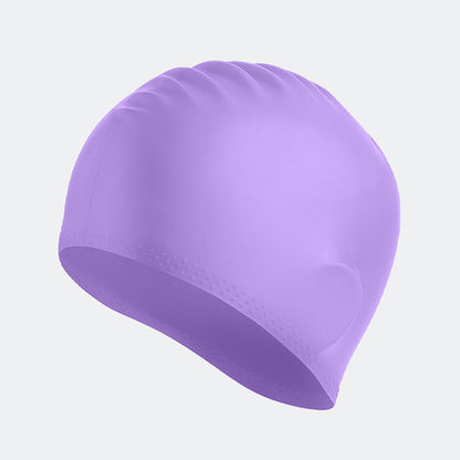 Bonnet de bain antidérapant de couleur unie - Violet clair - One Size - image 9