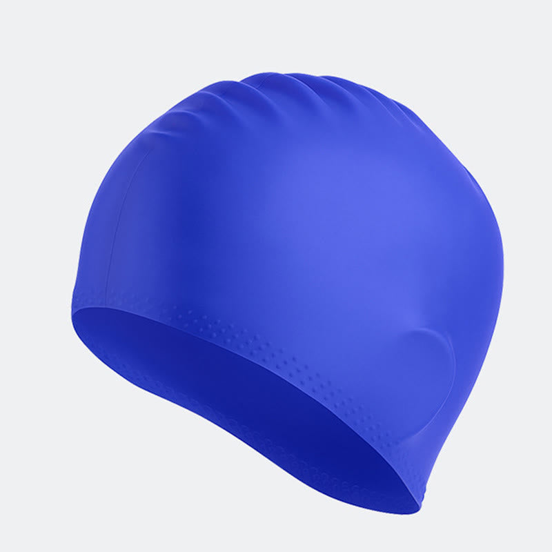 Bonnet de bain antidérapant de couleur unie - Bleu marine - One Size - image 7