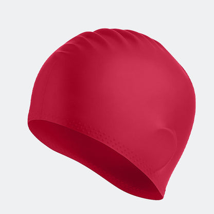 Bonnet de bain antidérapant de couleur unie - Rouge - One Size - image 6